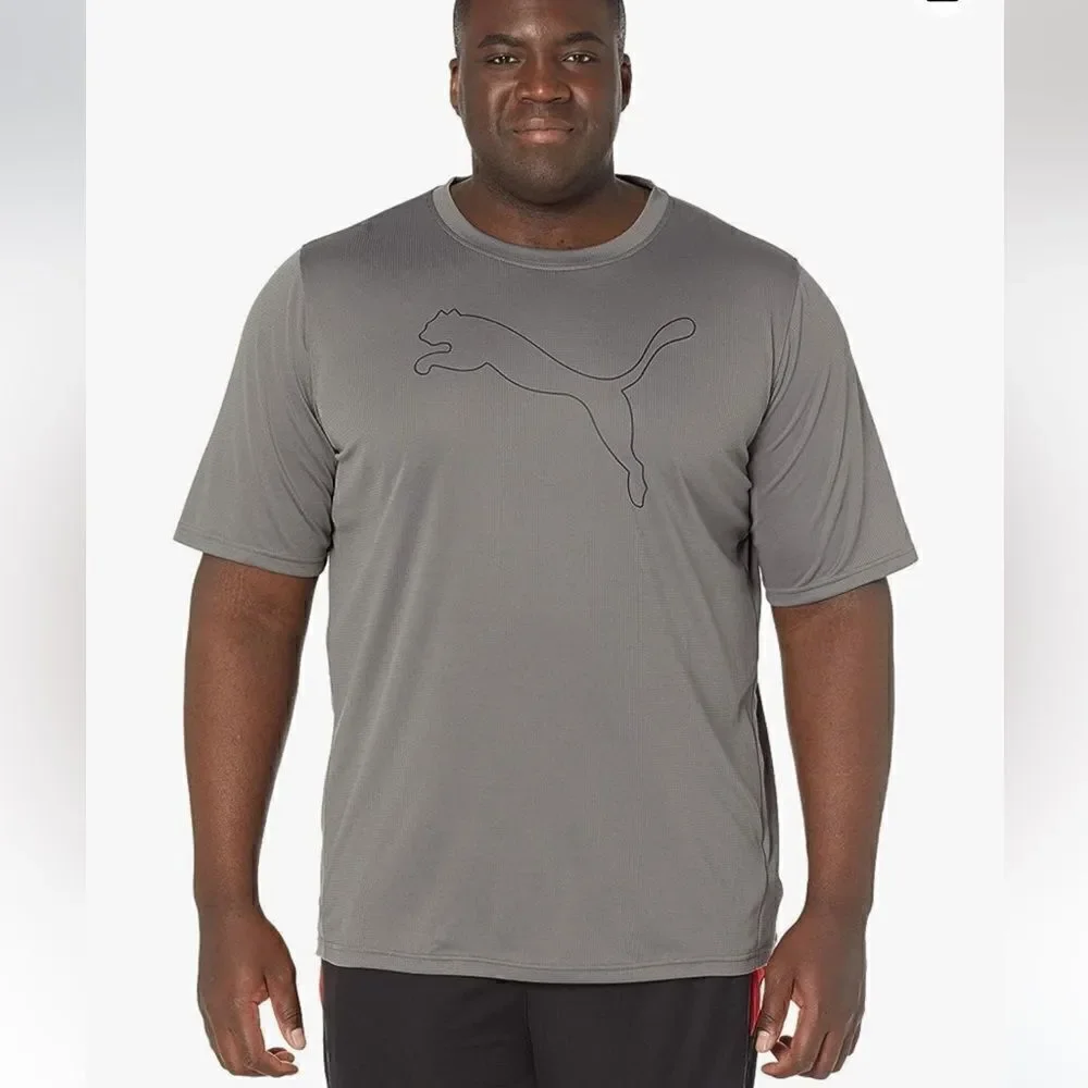 Puma Dry Cell Running & Training Gray Logo T-Shirt | SZ XXL
